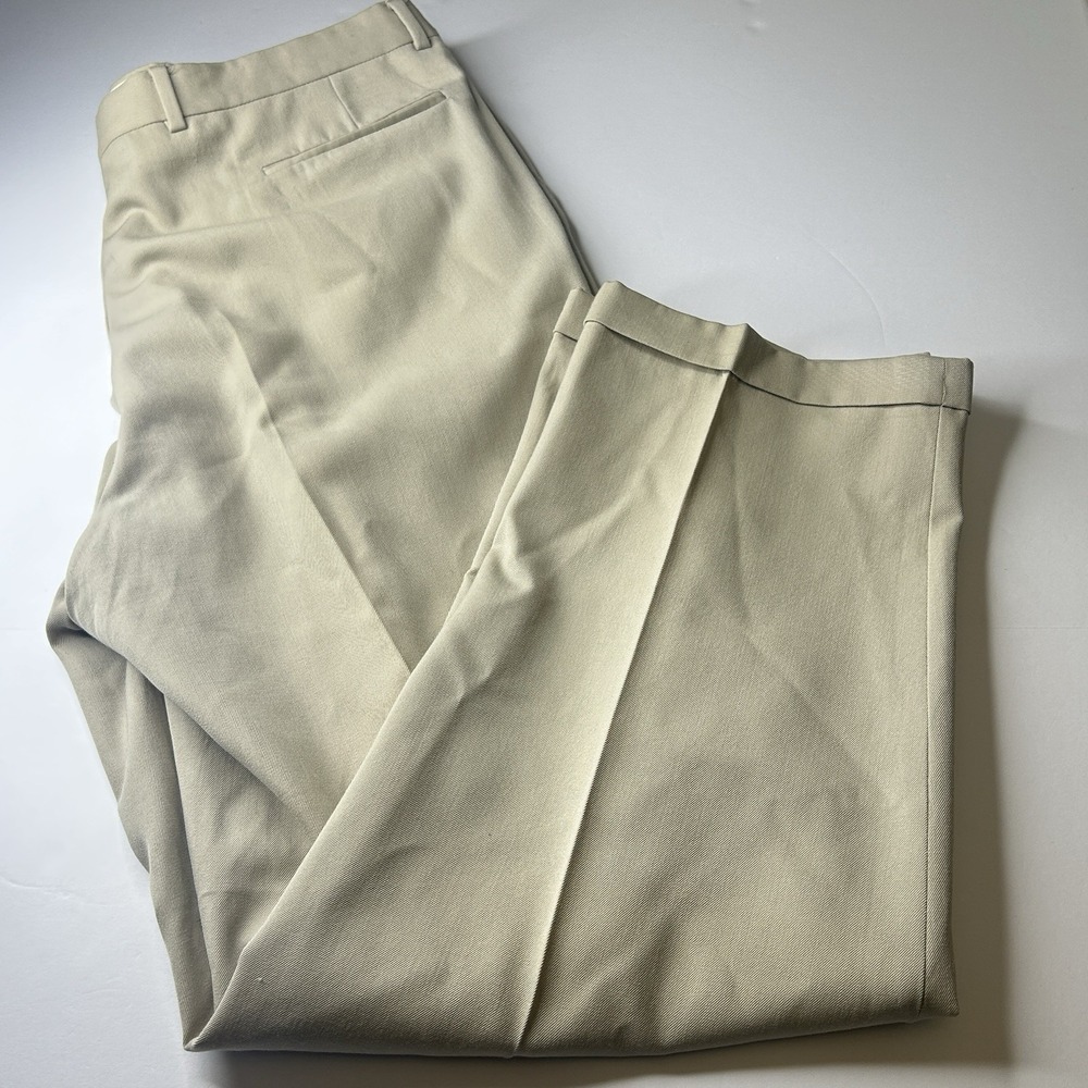 Vintage Givenchy Monsieur Pleated Dress Pants Men's 40R Beige 100% Wool Cuffed